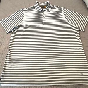 Cremieux Polo, White/Gray, Large